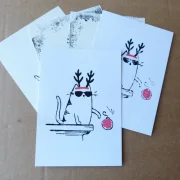 Linoprint Winterkarten