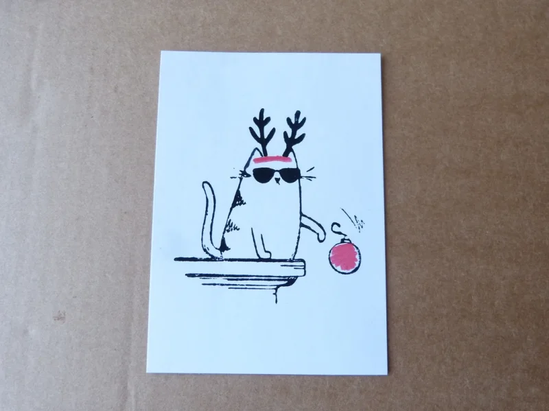 Linoprint Winterkarten