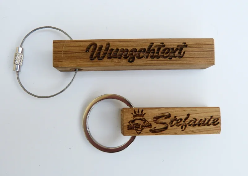 Eichenstab Schlüsselanhänger