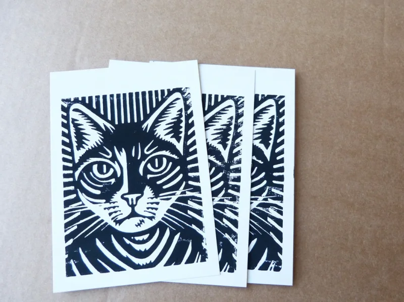 Linoprint Tiere