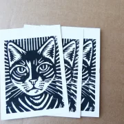 Linoprint Tiere