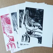 Linoprint Tiere