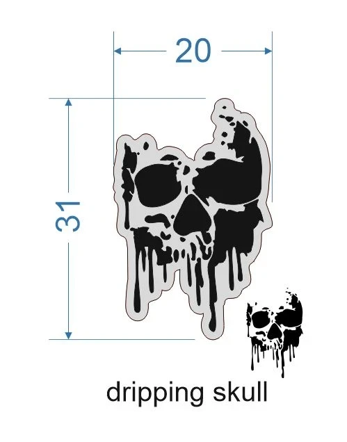 dripping skull