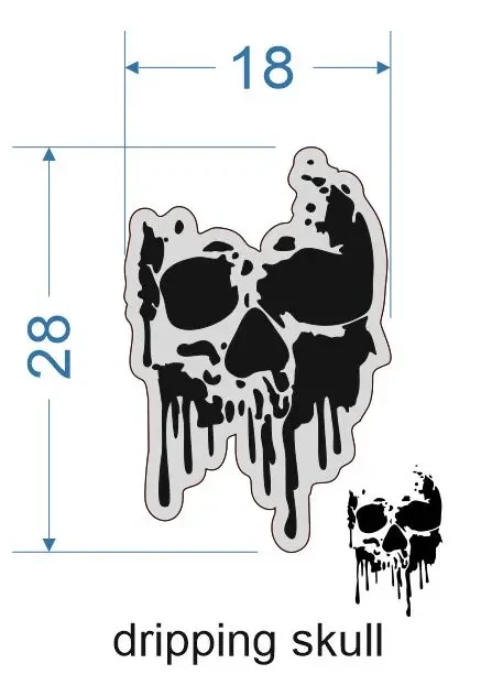 dripping skull